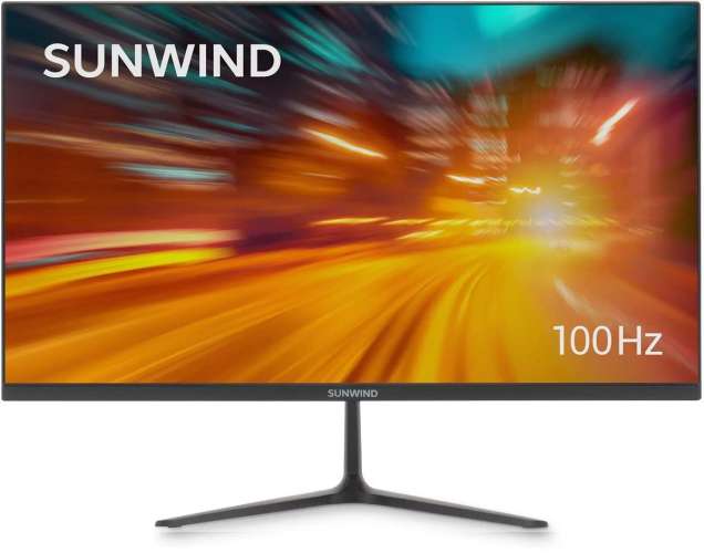 21.5" Монитор SunWind SM-22FV222,  1920x1080,  VA,  100Гц,  1хHDMI,  черный [sm22vb01]